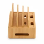 Bamboo Charging Station and Cord Organizer - Image 3